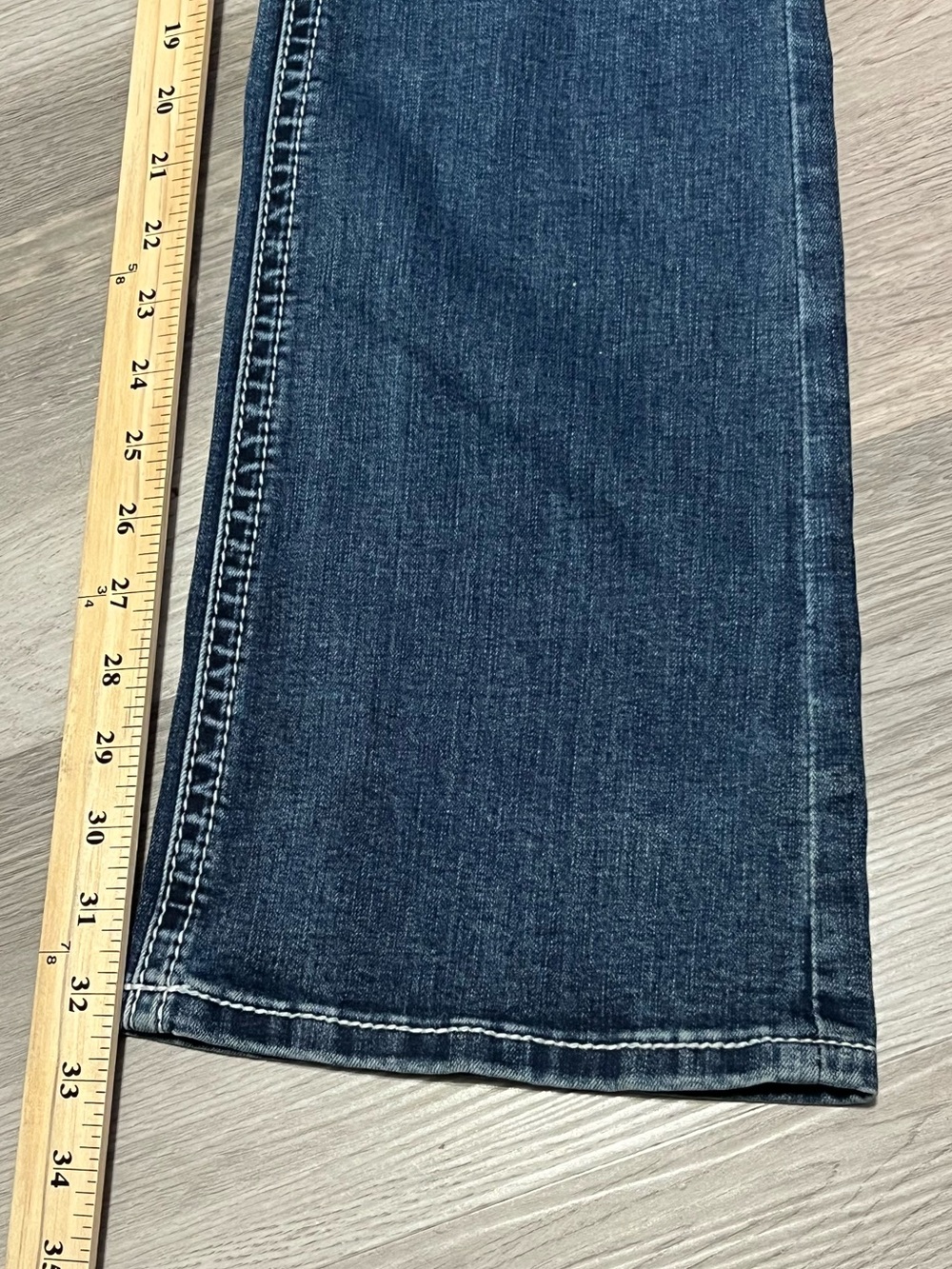 Grace in LA Dark Blue Sz 30 Bootcut Jeans with Embroidered Pocket Detail 32x32 - Picture 10 of 16